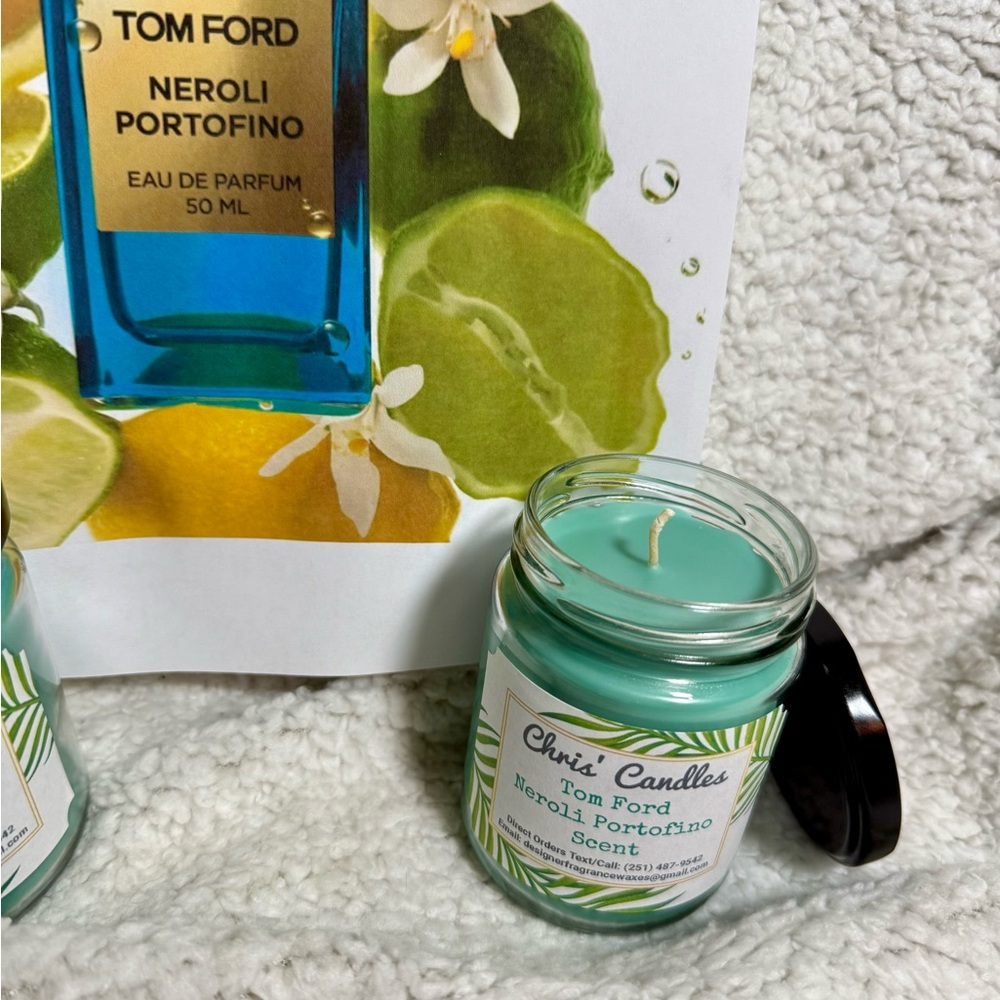 Two 8oz Tom Ford Neroli Portofino Scent Candles (type) - Picture 2 of 7